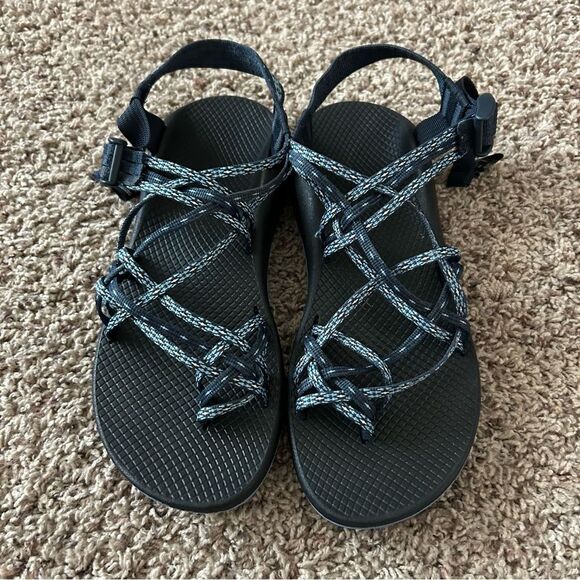 Chaco Women's ZX/3 Classic Strappy Sandals Blue Hollow Eclipse Size 11 Outdoor - Picture 2 of 8